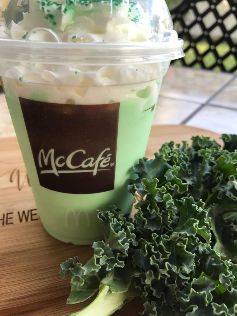 green shamrock shake from mcdonalds