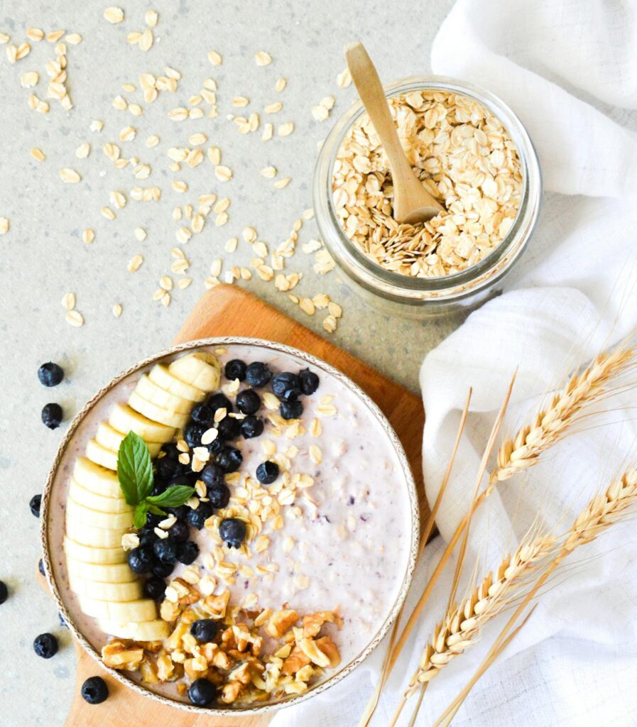 Prebiotic-rich foods such as bananas, oats, and legumes that nourish healthy gut bacteria.